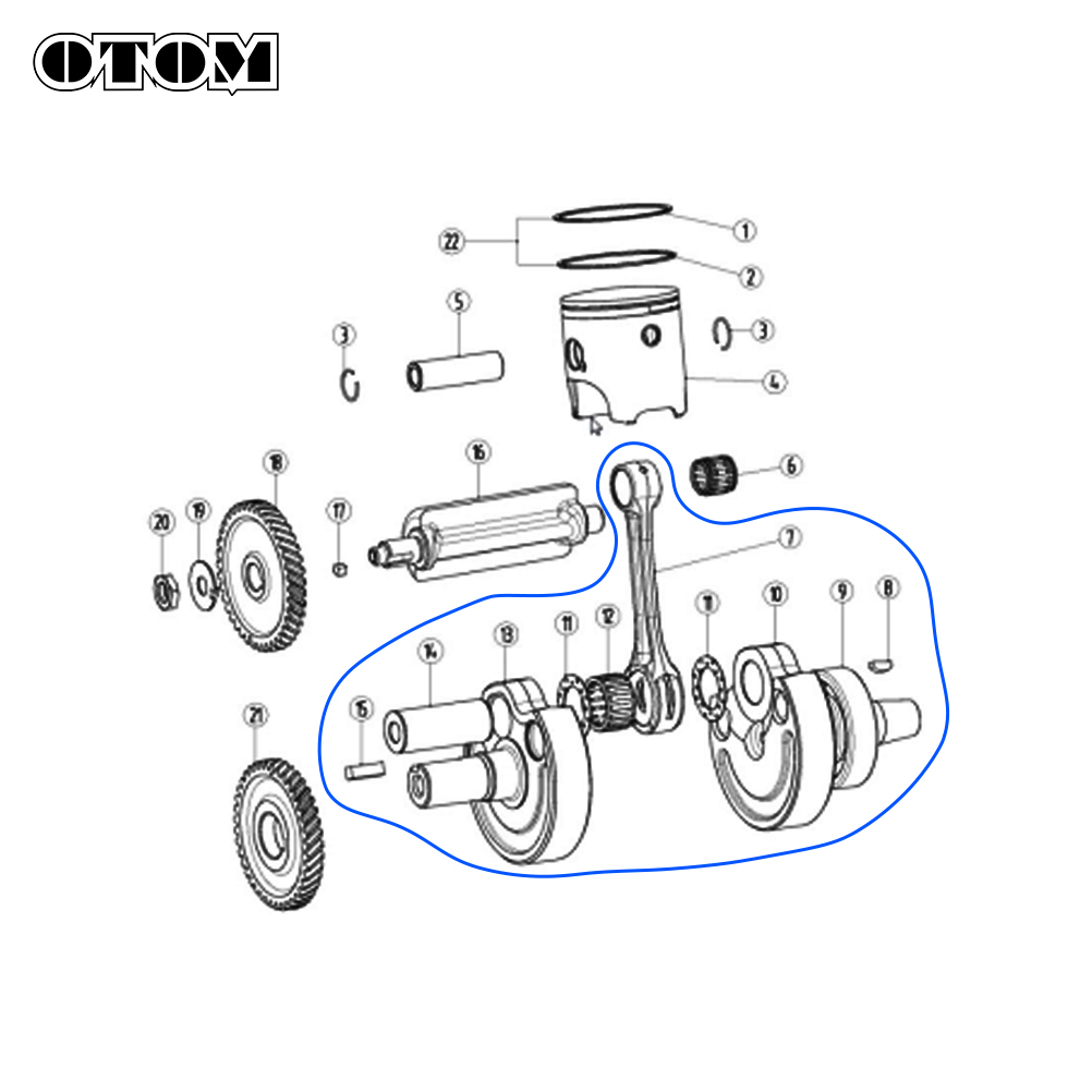 OTOM DT230 MT250 conjunto de b - Motorcycle Crankshaft reseña y precio